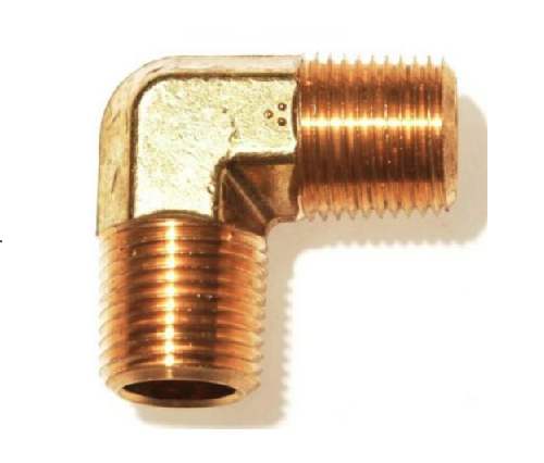3550# Phụ kiện đồng thau giả mạo 90 phụ kiện đường ống nam